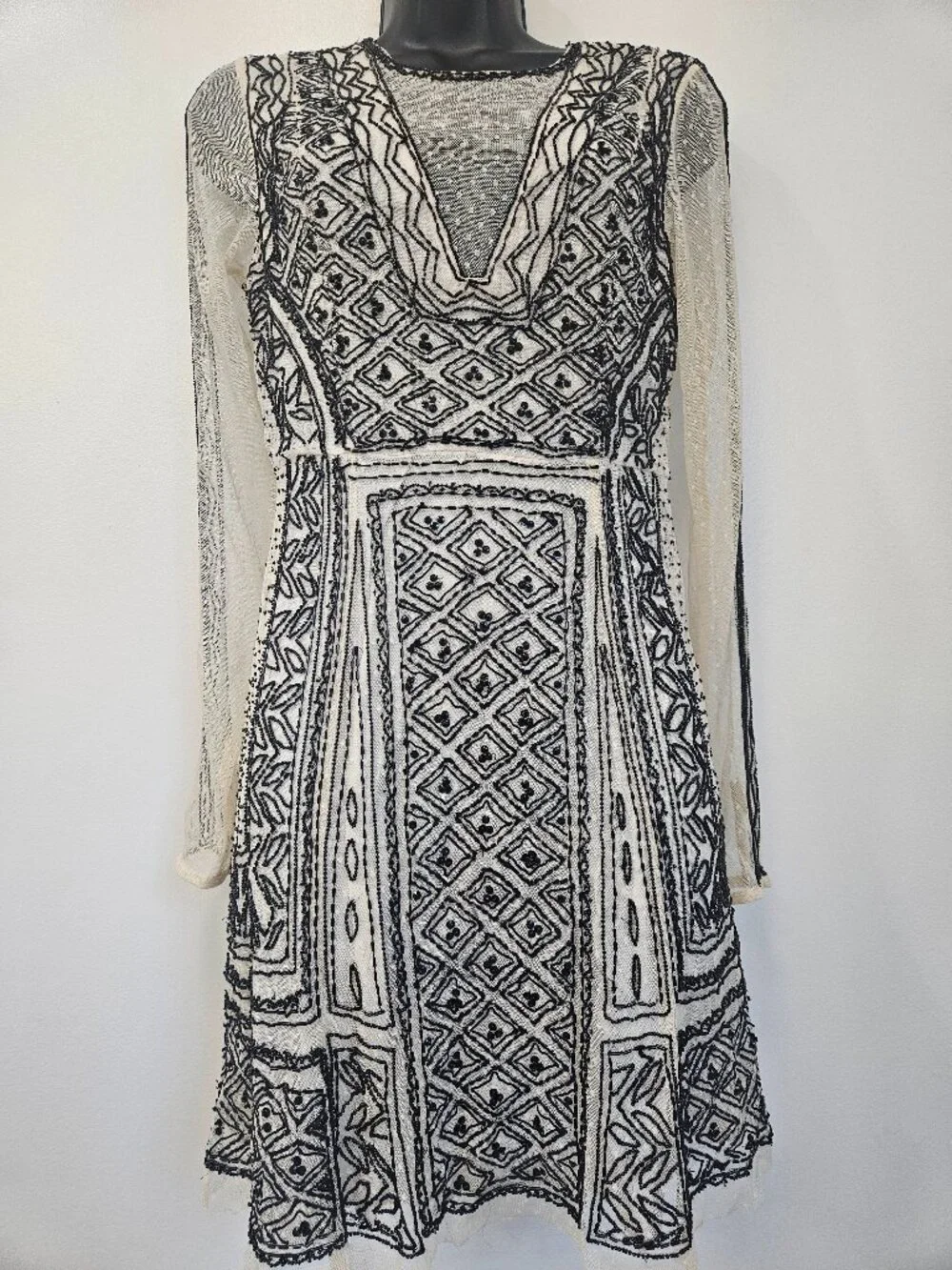 Free People Valentina Beaded Mini Dress